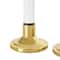 Gold Stainless Steel Candle Holder with Clear Glass Center Set